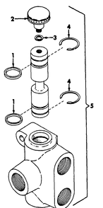 Selector Valve Diagram and Parts List for CUB185  Cub Cadet Lawn Tractor
